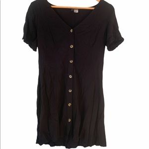 Black button up dress